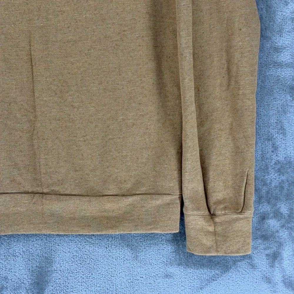 APC Rue Madame Paris Mens Medium‎ Camel Tan Cotton Linen Crewneck Sweatshirt